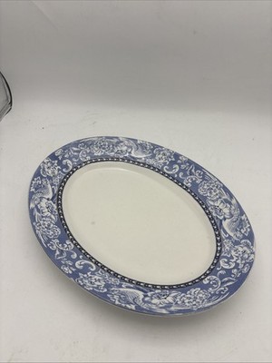 Royal Pottery Wilkinson DAVENPORT Blue Staffordshire England 12  Oval Platter