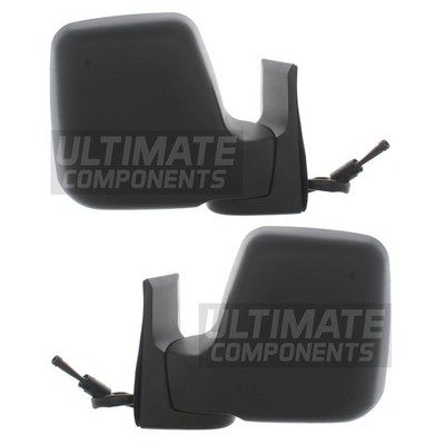 Citroen Dispatch Van 1996-2007 Manual Cable Wing Door Mirrors Black Covers Pair