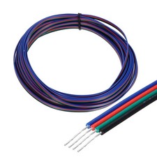 28 Gauge 4 Conductor Electrical Wire Tinned Copper Cable 25FT