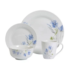 STP Goods 16 Pc Cornflowers Ceramic Dinnerware Set Multi