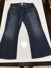 True Religion Mens 38 x 34 Jeans Y2K Zip USA Made Bootcut Joey