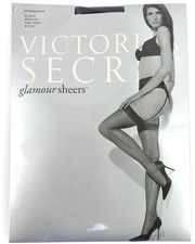 Victoria's Secret Glamour Sheers Stockings Black Medium 2 Pair