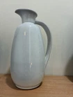 Frankoma 835 Ceramic Pitchers Teal and White Glossy with Handles Set of 2