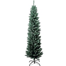 5ft Slim Pencil Christmas Tree Artificial Pine Xmas Home Decoration 400 Tips NEW
