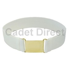 White Courlene Belt with Brass Plate & Catch