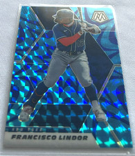 2021 Panini Mosaic Baseball Francisco Lindor New York Mets Reactive Blue Prizm