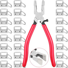 Key Fob Hardware Set 50PCS Lanyard 1 Inch with Pliers Tool for Keychain Wristlet