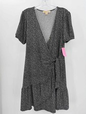 Pre-Owned MICHAEL Michael Kors Black Size XL Short Short Sleeve Dress