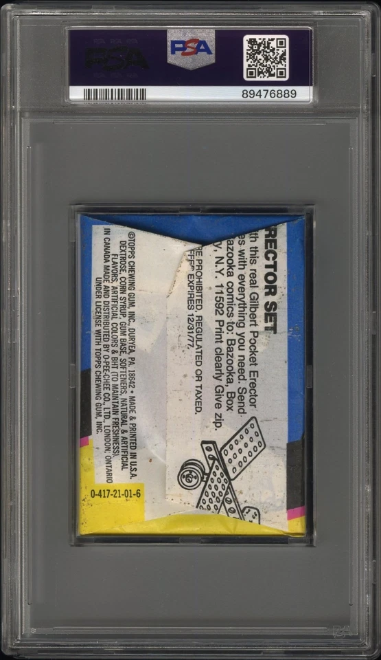 1976 Topps Star Trek Wax Pack PSA 6 - Image 2 of 2