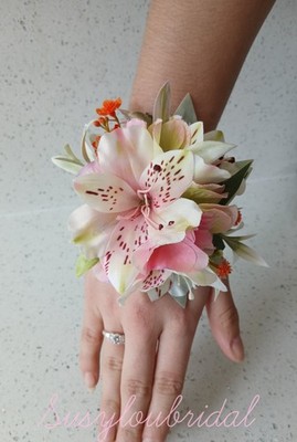 Bespoke Pearl Wrist Corsages, Faux Flowers, Wedding, Prom-Limited Editions