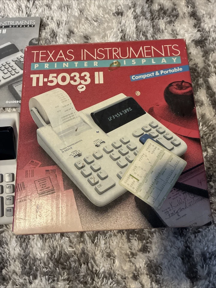 Calculadora contable de impresión de 10 llaves Texas Instruments TI-5033 II PROBADA de colección Foto 2 de 3