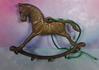 Vintage Solid Brass Rocking Horse Wall Hanger 5 Key Hole Key Rack Holder — photo 1