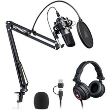High-Resolution 192kHz/24bit Podcasting Microphone Set