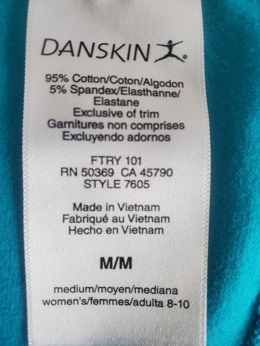 Danskin Women's Turquoise Blue Hooded Jacket, size M - Picture 6 of 7