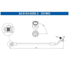 2x Bremsschlauch hinten für Skoda Superb 4 NZ5 VW Arteon 3H7 3H9 Golf 6 | 24430
