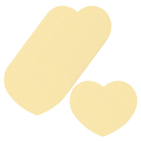 100Stk Herzausstanzungen Papier 6.3X7.4Cm HerzföRmige Karten FüR Diy Hellgelb-image