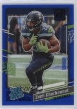 2023 Panini Clearly Donruss Rated Rookie Blue /99 Zach Charbonnet #91 13hf