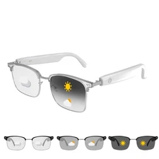 Smart Bluetooth Glasses for Women Men, Remote Shooting, Open Ear Sound Mic & ...