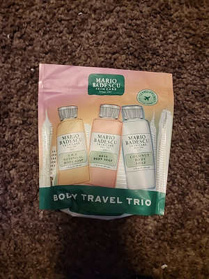 Mario Badescu Travel Trio Kit. Coconut, Rose, AHA Botanical Body Soap. NEW!!