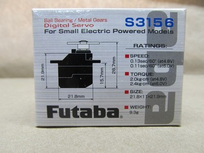 One Futaba S3156 Metal Gear Servo for Small Electric Powered Models