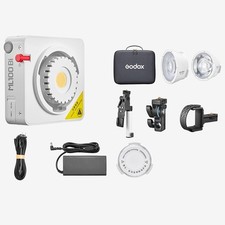 Godox ML100Bi Bi-Color Portable LED Light Kit 36 Lens  NP-F Handgrip 