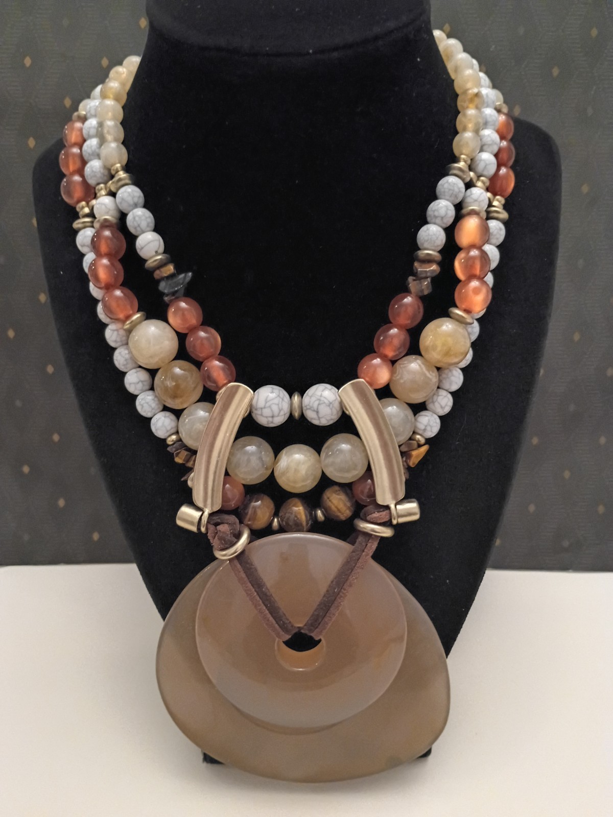 Chico's Chunky Lucite Beads Statement Necklace