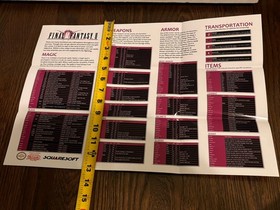 Final Fantasy II (2) for Nintendo (NES) Overworld Map &