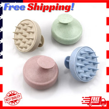 Silicone Head Scrubber Brush Hair Scalp Massager Soft Bristle Shampoo Comb Wash
