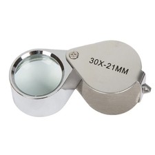 30X 21mm Jeweler Loupe Magnifying Glass Eye Magnifier Coins Stamps Gems