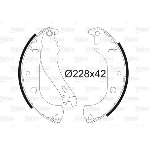 Valeo 562806 Bremsbackensatz FüR Fiat Doblo Strada 223 119 278-image