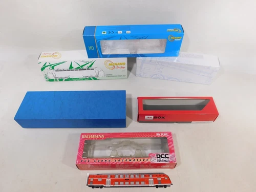 6x Mehano Lenz Bachmann Au-Box etc H0 Leerkarton für Loks etc #DX683-4