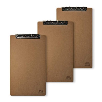 Paper Merlin Ledger Clipboards 19'' x 11'' - MDF 11x17 Pack of 3, Brown, Wood