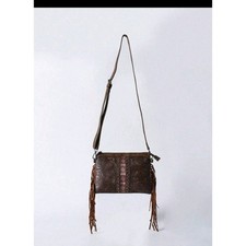 Western Crossbody Bag Aztec Floral Embossed Fringe Purse Adjustable Strap