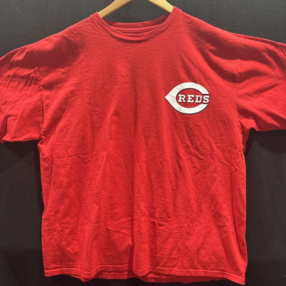 Camisa Joey Votto Cincinnati Reds Para Hombres 2XL Roja #19 Majestuosa Camiseta Manga Corta Foto 3 de 4