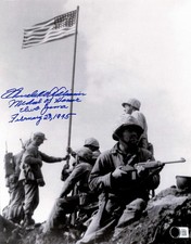 Hershel Williams Signed Iwo Jima Photograph 11x14 Beckett MOH
