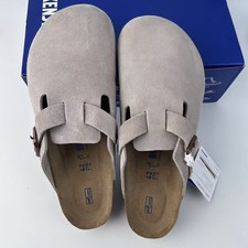 Birkenstock Boston Taupe Suede Leather Soft Footbed Men's/Women's Shoes EU 37-45