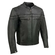 Milwaukee Leather Men's Sporty Crossover Scooter Motorcycle Jacket