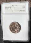 1938-D BUFFALO NICKEL 5C ANA MS65 old ANA slab holder