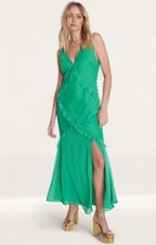 Warehouse Womens Green Maxi Dress UK 12