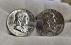 (2) 1962 US Franklin Halves 50c Nice Uncs...