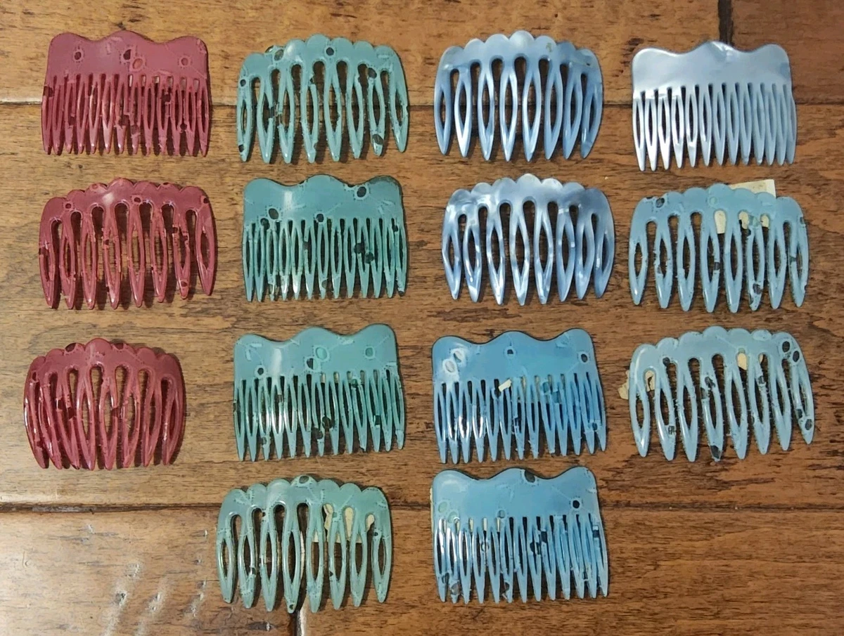 Lot vintage hair comb stick barrette France unmarked OLD WORLD VINTAGE French Barrette 80mm- Thick Hair Barrette  main image 3