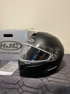 Casque Moto Modulaire HJC I90 – Semi-flat Noir, Taille L, Occasion