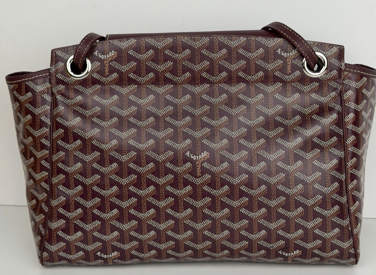 Goyard Sac Rouette PM Bag in Burgundy Goyardine Coated Canvas E1