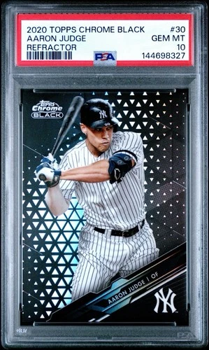 2020 Topps Chrome Black Aaron Judge Refractor /199 PSA 10 Yankees