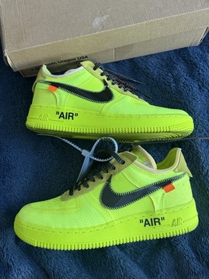 Size 6- Nike Air Force 1 Low Off White Volt AO4606-700
