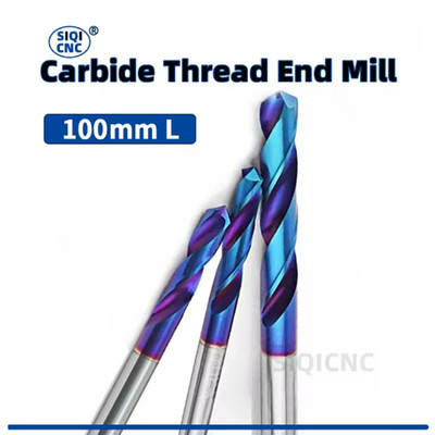 1PC 2mm-10mmx100mm HRC65 Solid Carbide Drill Bit For Hard Alloy Stainless Steel