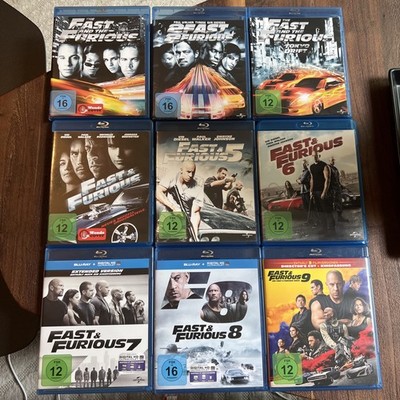 Fast and Furious Blu-ray Komplettset 1-9 - Top Zustand