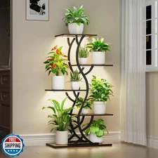 Plant Stand Indoor with Grow Lights - 44" Tall Corner Plant Stand