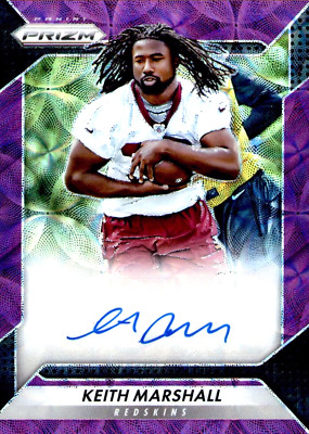 2016 Panini Prizm Keith Marshall Rookie Autograph Purple Scope Prizm #261 -/99