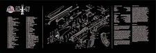 AK-47 Parts Diagram Cleaning Mat Schematic Pad for Gun Enthusiasts